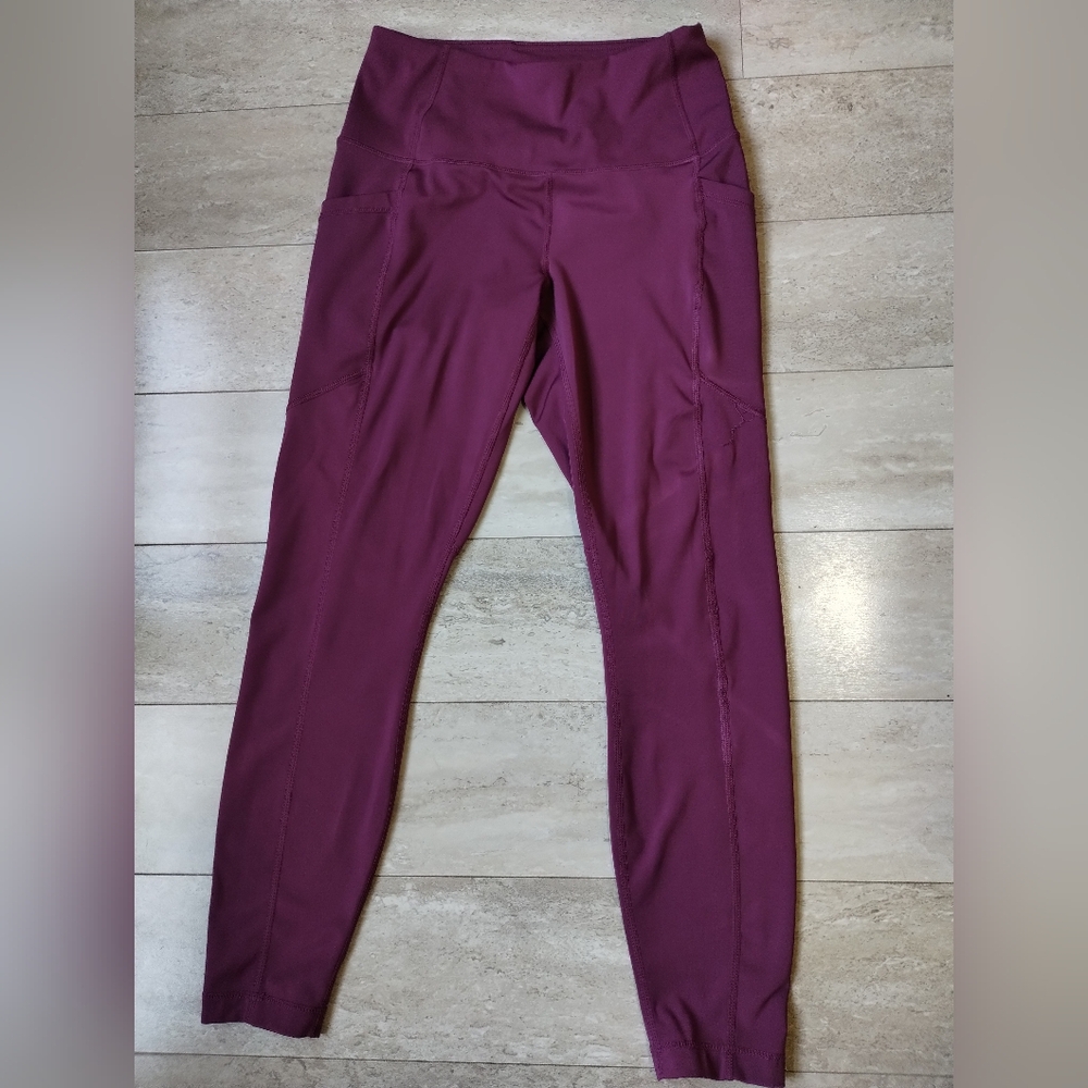 90 Degree maroon legging pockets size small - Picture 2 of 6